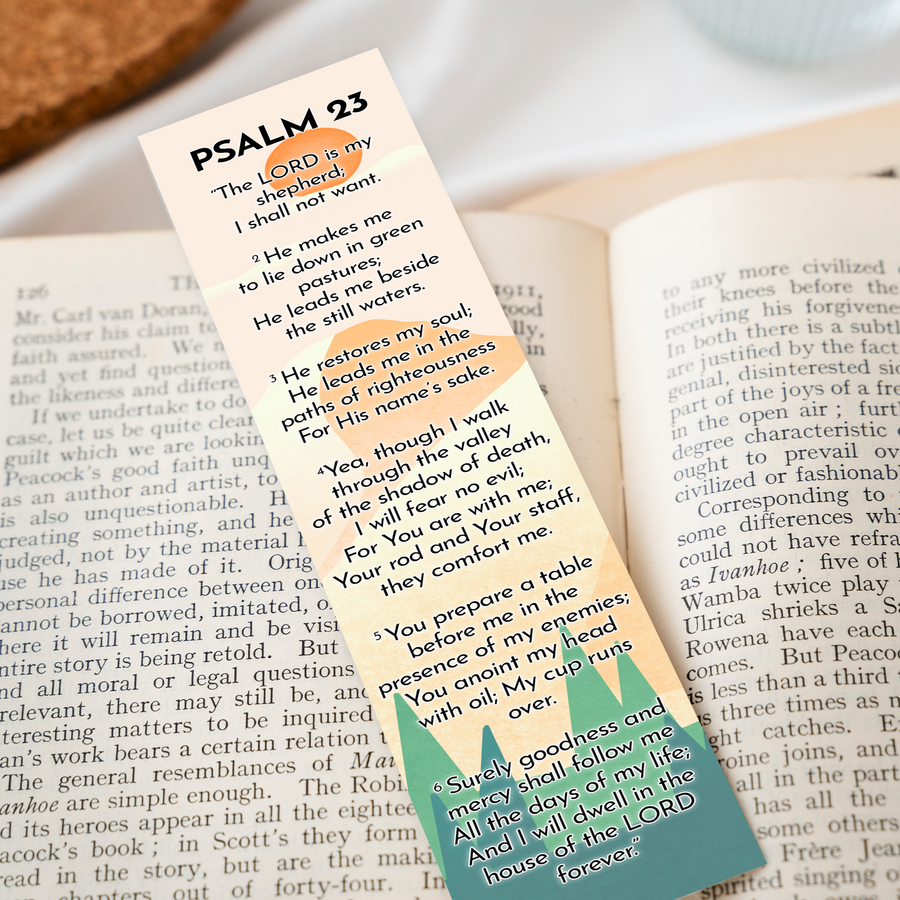 Christian Bookmark Packs with Bible Verse Psalm 23