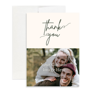 Personalized 5’X7’ Thank You Card Custom Your Photo Image Upload Your Text with 1 Image