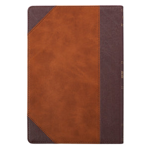 KJV Brown Portfolio Design Large Print Thinline LuxLeather Bible