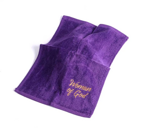 Woman Of God Purple Towel