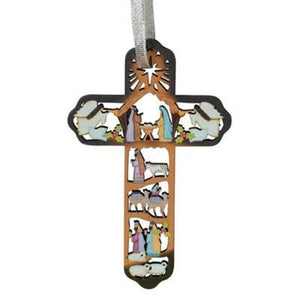 Nativity Cross Ornament