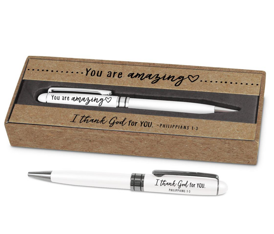 You Are Amazing White Metal Pen