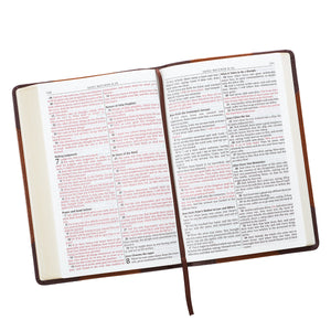 KJV Brown Portfolio Design Large Print Thinline LuxLeather Bible