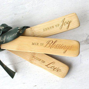 Love, Joy, Blessings, Bamboo Spoons, Set of 3