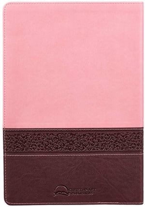 KJV Large Print Edition Two-Tone Pink/Brown Bible