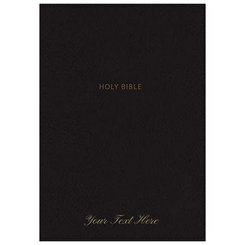 Personalized NKJV Reference Bible Center-Column Giant Print Red Letter Edition Leathersoft Black Holy Bible