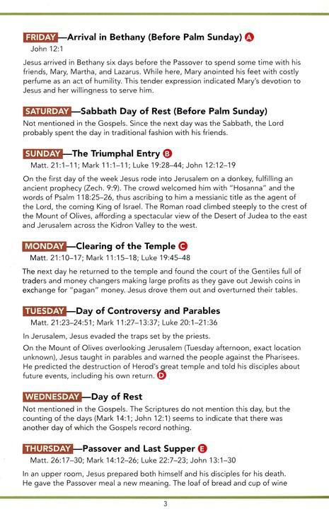 Palm Sunday to Easter Pamphlet