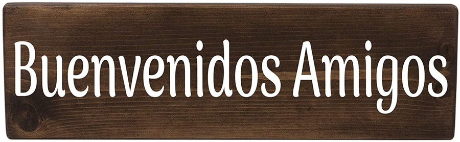 Buenvenidos Amigos Spanish Wood Decor