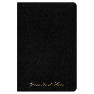 Personalized NKJV Preaching Bible Premium Calfskin Leather Black Comfort Print