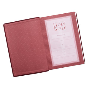 Personalized KJV Bible Super Giant Print King Indexed LuxLeather Burgundy