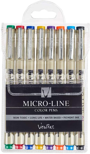 Veritas Microliner Pen Set (8 Assorted Colors) (Ma