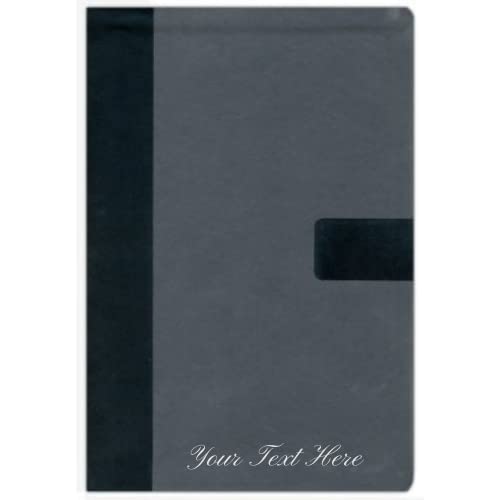 Personalized NIV Super Giant Print Reference Bible Leathersoft Gray