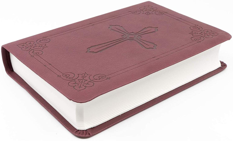 Personalized NIV Compact Bible Burgundy LeatherSoft w/Cross