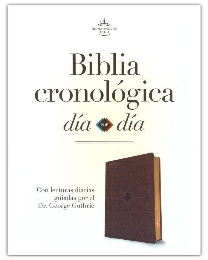 Personalized RVR 1960 Biblia Cronológica día por día marrón símil piel (Spanish Edition)