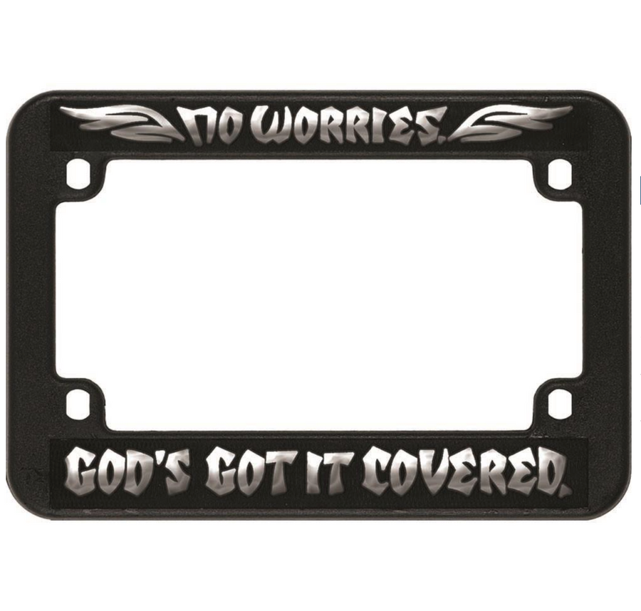 No Worries Motorcycle License Frame