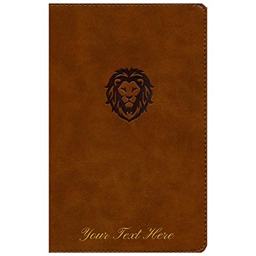 Personalized Custom Text Your Name NKJV Thinline Bible Youth Edition Leathersoft Brown Red Letter Edition Comfort Print