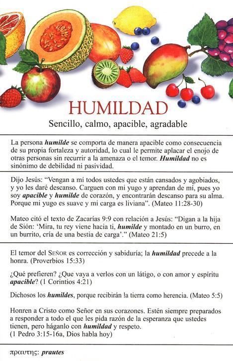 El Fruto del Espiritu Pamfleto (The Fruit of the Spirit, Pamphlet)