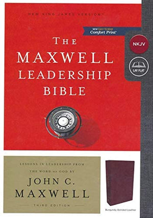 Personalized NKJV Maxwell Leadership Bible Third Edition Premium Bonded Leather Burgundy