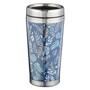 Be Still Psalm 46:10 Navy Blue Polymer Travel Mug