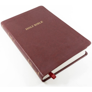 Personalized KJV Thinline Bible Comfort Print Burgundy Leathersoft