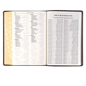 Personalized KJV Holy Bible Giant Print Full-Size Bible Dark Brown Faux Leather Bible