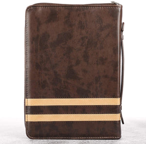 Two-Tone Stripe Isaiah 40:31, Faux Leather Bible Cover (Large) [Unbound]