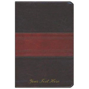 Personalized ESV Personal Reference Bible TruTone Deep Brown/Tan Trail Design