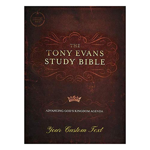 Personalized Custom Text CSB Tony Evans Study Bible Hardcover Dark Brown Christian Standard Bible