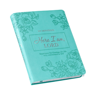 Personalized Custom Text Your Name Here I Am, Lord Devotional Teal Faux Leather