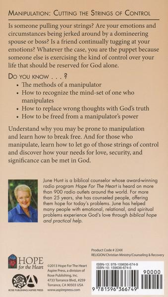 Manipulation [Hope For The Heart Series] - June Hunt