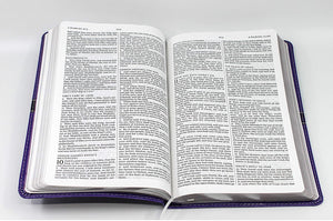 Personalized KJV Thinline Leathersoft Purple Comfort Print Holy Bible