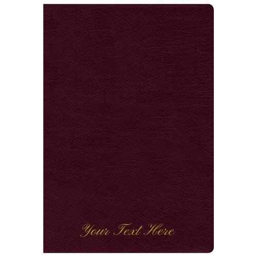 Personalized NIV Thinline Bible Large Print Bonded Leather Thumb Indexed Burgundy Comfort Print