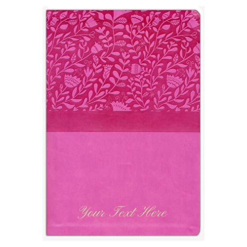 Personalized NIV Super-Giant Print Reference Bible Leathersoft Pink