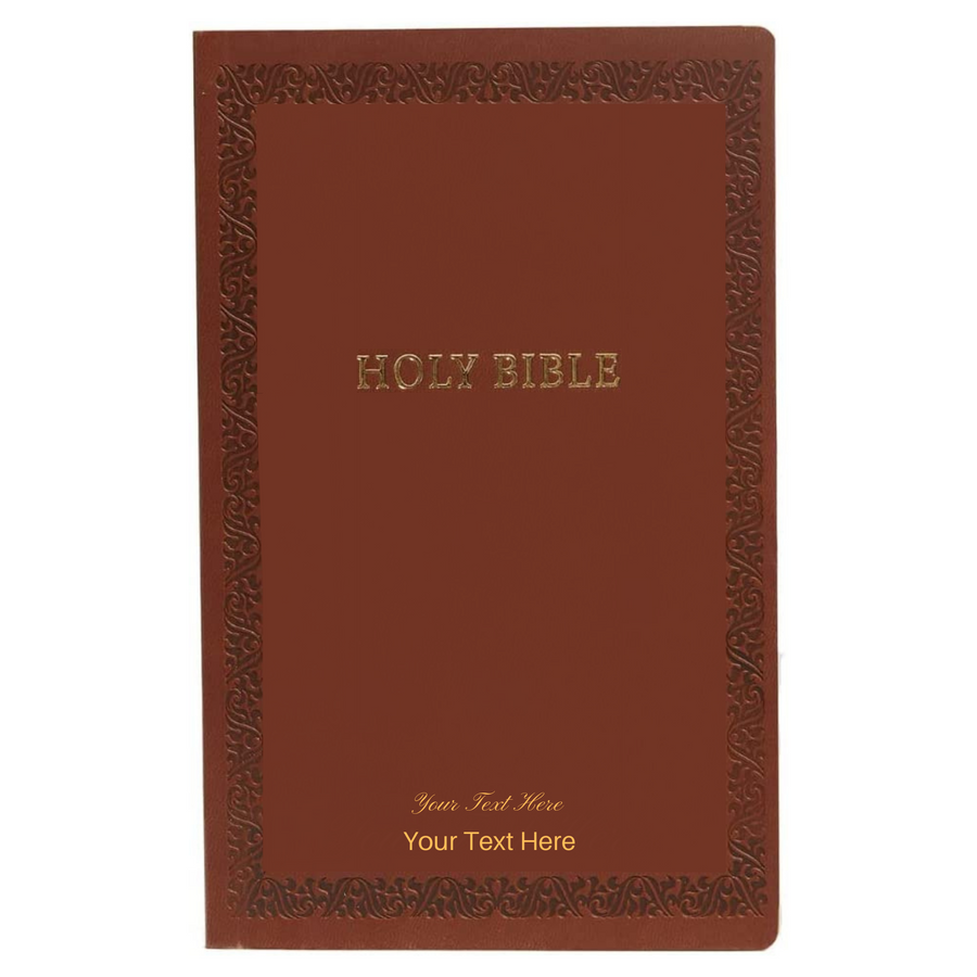 Personalized NKJV Holy Bible Soft Touch Edition Leathersoft Brown Comfort Print