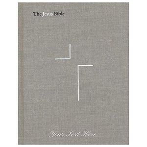 Personalized NIV The Jesus Bible Hardcover Grey Linen