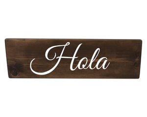 Hola Spanish Wood Decor