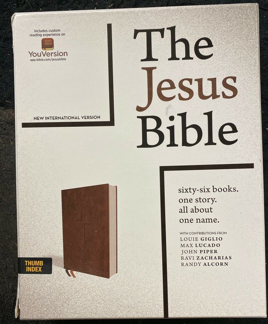 Personalized NIV The Jesus Bible Indexed Leathersoft Brown