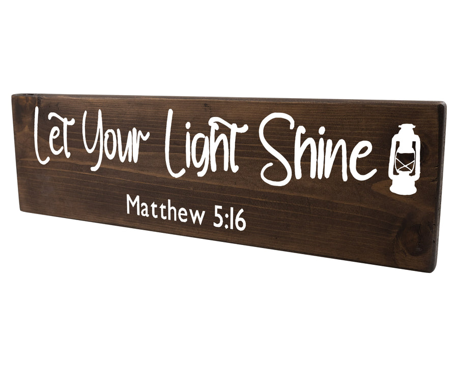 Matthew 5:16 Let Your Light Shine Wood Decor