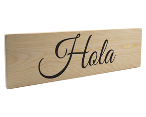 Hola Spanish Wood Decor