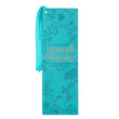 Load image into Gallery viewer, Strength &amp; Dignity Proverbs 31:25 Teal Faux Leather Bookmark
