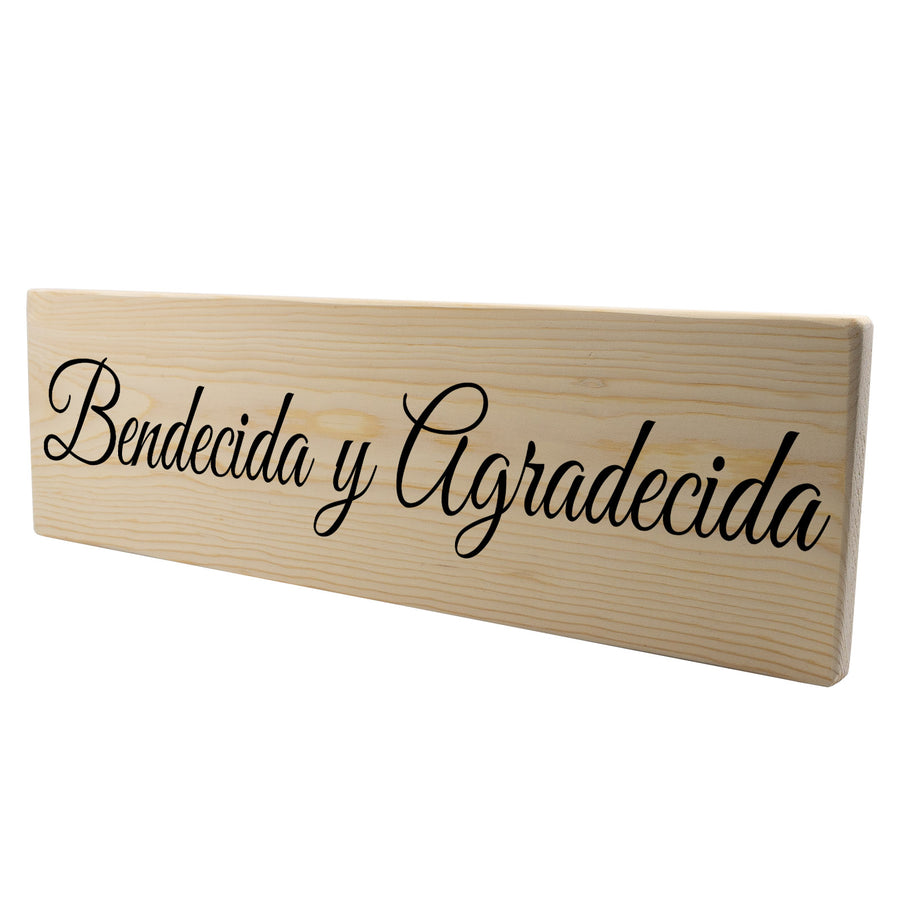 Blessed And Grateful Spanish Wood Decor