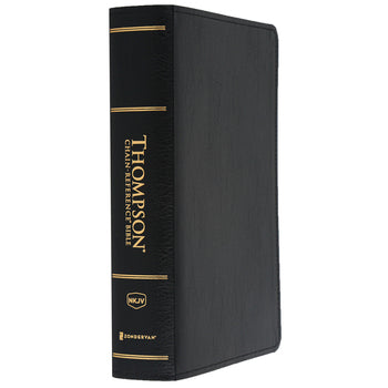 Personalized NKJV Thompson Chain-Reference Bible Red Letter Bonded Leather Black