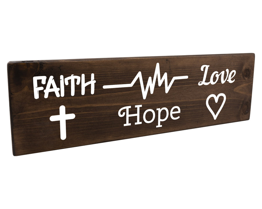 Faith Hope Love Wood Decor