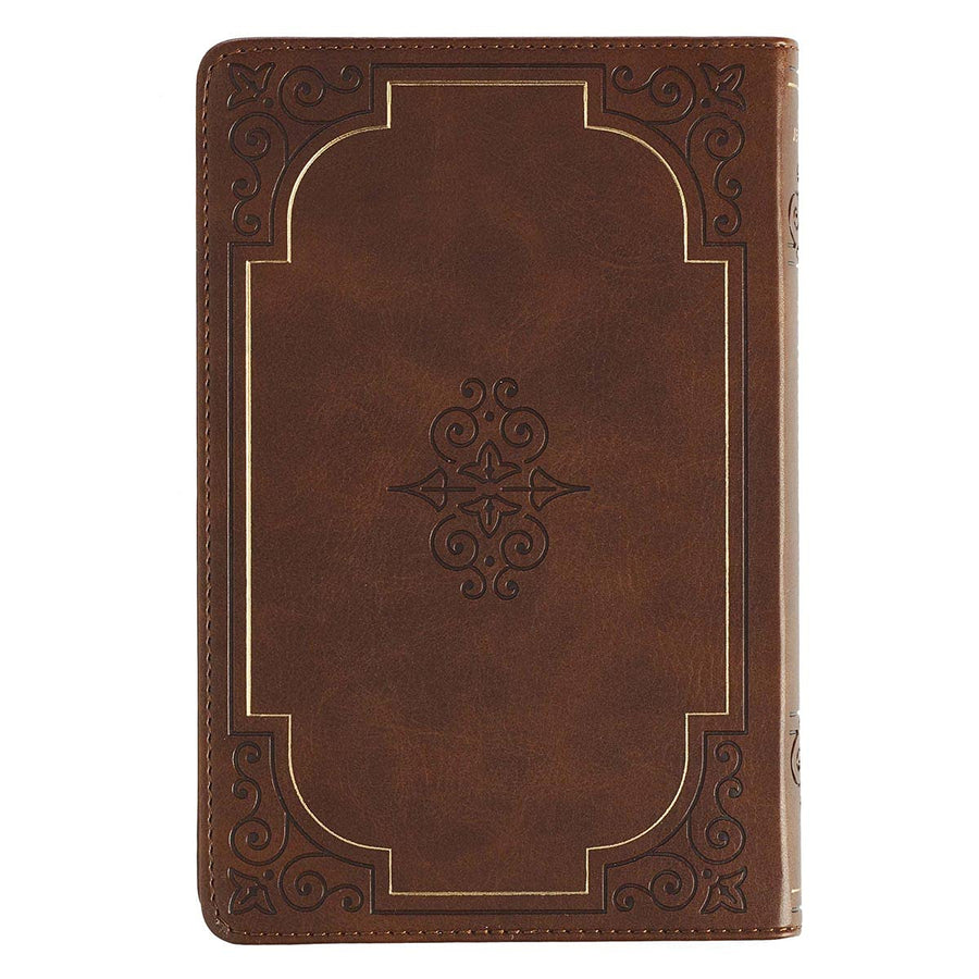 Personalized Devotional Walking with God Brown Faux Leather