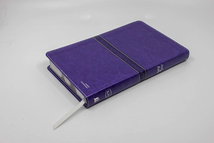 Personalized KJV Thinline Leathersoft Purple Comfort Print Holy Bible