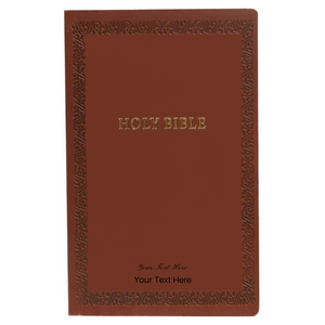 Personalized NKJV Holy Bible Soft Touch Edition Leathersoft Brown Comfort Print