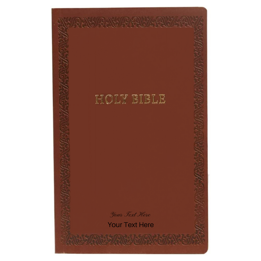 Personalized NKJV Holy Bible Soft Touch Edition Leathersoft Brown Comfort Print