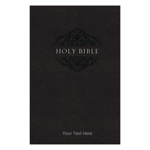 Personalized NIV Comfort Print Holy Bible Soft Touch Edition Leathersoft Black New International Version