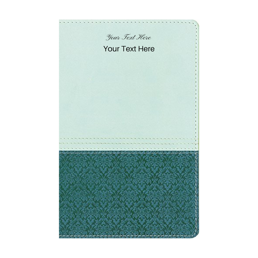 Personalized NIV Zondervan Study Bible Personal Size Leathersoft Light Blue/Turquoise