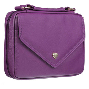 Fashion Faux Leather Purple Personalized Bible Cover For Women